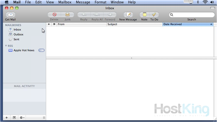 control panel email account